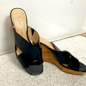 Jessica Simpson Black Wedges